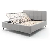 Meise Lizzano gestoffeerd bed metalen basis hoofdbord verticale laden