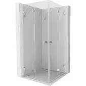 Mexen Lunar-F Duo opvouwbare douchecabine 90 x 90 , transparant, chroom - 836-090L-090P-01-00