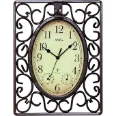 AMS funkklok voor aan de muur, met vochtigheids- en temperatuurindicator, 23x31x5 cm, 5976