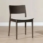 Livin24 Scandinavische eetkamerstoel Elio walnoot/off white