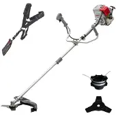 Ikra benzine-bosmaaier IBF 31-4 | 4-takt | draadspoel met een snijbreedte van 43 cm en een mes met 3 tanden (Ø 25,5 cm) | schouderriem