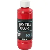 Creativ Company Textil Solid, rood, dekkend, 250 ml