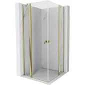 Mexen Mist Duo draaideur douchecabine 120 x 120 , transparant, goud - 8A4-120-120-50-00