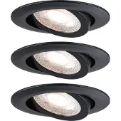 Paulmann SET VAN 3 INBOUWSPOTS MAT ZWART
