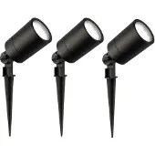LEDVION - 3X LED Prikspots - 6500K - Zwart - 3W - IP65
