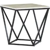 Beliani MALIBU - Bijzettafel - Beige - MDF