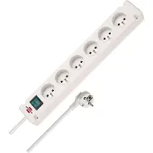 Brennenstuhl Bremounta stekkerdoos 6-voudig wit 3m H05VV-F 3G1,5 met schakelaar *FR/BE*