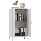 VCM Houten ladekast dressoir highboard dressoirkast draaideuren Flokas M
