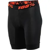 100% Women's 100% Crux Liner Shorts Zwart/Oranje || Maat: M