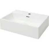 Syfax Wastafel met kraangat wit 51,5x38,5x15 cm keramiek