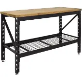 Baumarktplus Werkbank 153x62x99 cm 500 kg stalen frame hardhouten blad Werkbank Werktafel