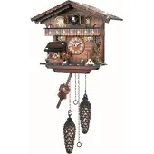 Engstler - 440_Q - Koekoeksklok - Kwarts - Notenhout - 26 cm