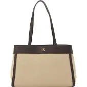Calvin Klein Shopper beige / donkerbruin
