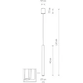 Lyora Smalle hanglamp Laser 490 Roodkoper