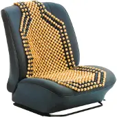 Carpoint Kralenkussen Classic - Ventilerende & masserende werking - Extra comfortabel - Past in iedere autostoel - Afmeting 126x39cm