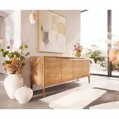 DELIFE Dressoir Simcha 175 cm natuur acacia 4 deuren