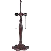 Clayre & Eef Lampenvoet voor tafellamp, Tiffany-stijl, bruin, kunststof, Ø 23x62 cm
