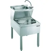 Bartscher Handwasbak- uitstortbak , RVS, 51(b)x85(h)x70(d)cm, met mengkraan en rooster