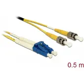 DeLOCK Cable Optical Fibre LC > ST Singlemode OS2 0.5 m
