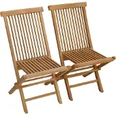 Happy Garden Set van 2 LOMBOK teakhouten tuinstoelen