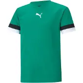Puma Functioneel shirt 'TeamRise' smaragd / zwart / wit