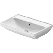Duravit Wastafel d-neo met overloop kraanvlak zonder kraangat 65 cm hoogglans wit
