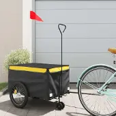 Prolenta Maison Exclusive - Fietsaanhanger, zwart en geel, 30 kg, staal