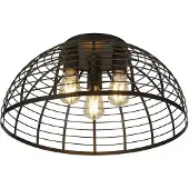 Searchlight Plafondlamp Cage II, dimbaar, Woon-/ Eetkamer, metaal, Scandinavisch, plafondlamp