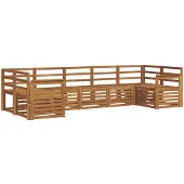 vidaXL Buiten bank set 7 st Naturel