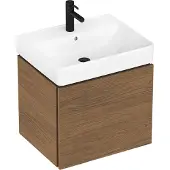 Hansgrohe Xilesa E - Badmeubel - 580/470mm maat - 1 lade - Voor wastafel - Cashmere Oak