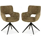 MX Sofa Eetkamer stoel Darwin - Curry (set van 2 stuks)