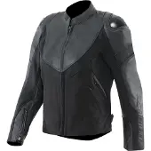 Dainese Iperattiva Dames Zwart Leren / Textiele Motorjas Maat 42
