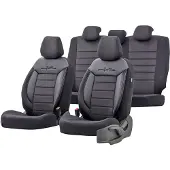 Universeel Universele Stoelhoezen Set Zwart 11 Delig Velours/Stof