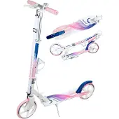 Raven Anabel Marineblauw/Roze 200mm step met rem, bel en bidonhouder