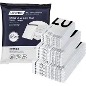 Luvego Vacuumzakken voor op Reis - Vacuumzakken voor Kleding - Roll-Up - 12 Vacuüm Handrolzakken