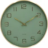Karlsson KA5973GR, Wandklok, Digitale klok, Rond, Groen, Aluminium, Werkt op batterijen