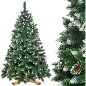 Springos Kunstkerstboom - - 240 cm - PVC - Kunstsneeuw - Tijdloos klassiek