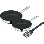 WMF Pannenset Devil met antiaanbaklaag en spatel, inductie (set, 3-delig)