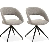 MX Sofa Draaibare Eetkamerstoel Yara - Toffee (set van 2 stuks)