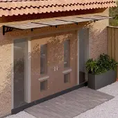 Prolenta Maison Exclusive - Overkapping voor deur, zwart, 396x90 cm, polycarbonaat