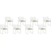 Beliani SASSARI PREMIUM - Zitkussen set van 8 - Lichtgroen - Polyester
