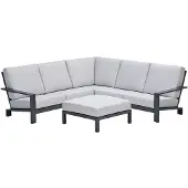 Garden Impressions Coba loungeset 4-delig donker grijs - valley sand
