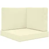 vidaXL Buitenbankkussen Polyester Crèmekleurig 60 x 60 cm
