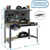 Simonwork (bancos De Trabajo) Bt3 Box Metaalplank 1445x910x610 Mm