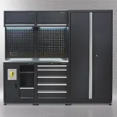 Datona Werkplaatsinrichting PREMIUM met RVS werkblad 225 cm breed