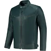 Rusty Stitches leren motorjack, model Dorian, kleur: petrol, maat: XL