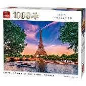 King - Puzzel Eiffeltoren Parijs - 1000 stukjes - Wit
