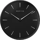 Bering - Wandklok - Quartz - 162mm, zwart geborsteld - 90162-22R
