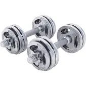 Gorilla Sports Dumbellset 30 kg Gripper Gietijzer