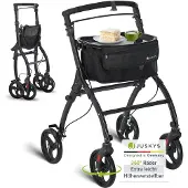 Juskys Aluminium Rollator Active - Zwart